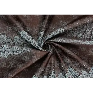 Портьера "Амелия" шоколад-мята 180*260см