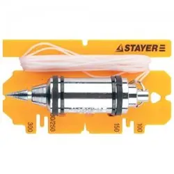 Отвес STAYER "PROFI" строительный со шнуром, с противоударными ободками, 600 г