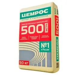 Цемент тарированный ПЦ M500 Д0 ЦЕМРОС 50 кг / ЦЕМ I 42,5 Н Череповец