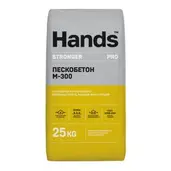 Сухая смесь М-300 пескобетон 25 кг HANDS Stronger